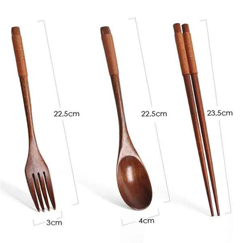 Handmade Japanese Natural Wood Chopstick Spoon