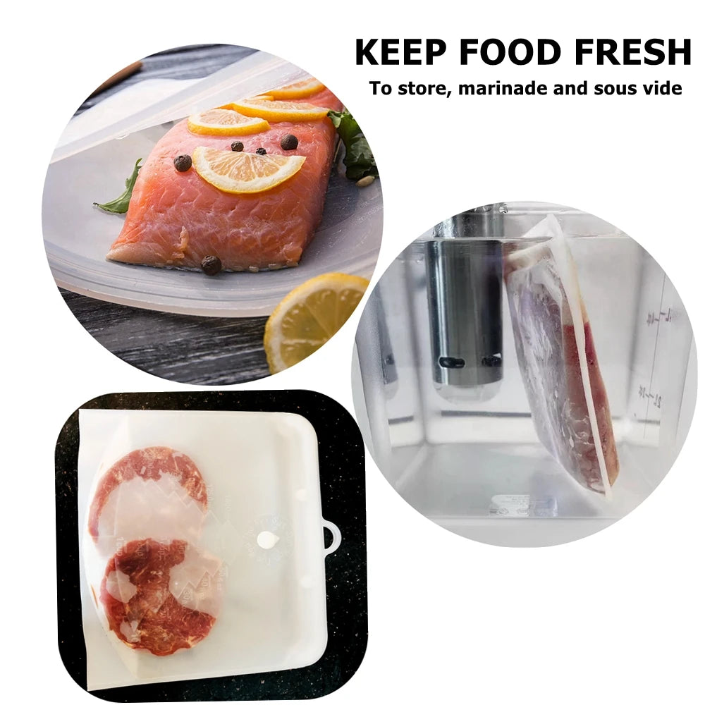 Silicone Reusable Food Bag Leakproof Reusable