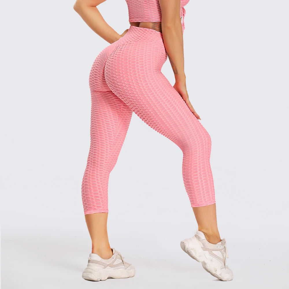 High Waist  Textured Leggings