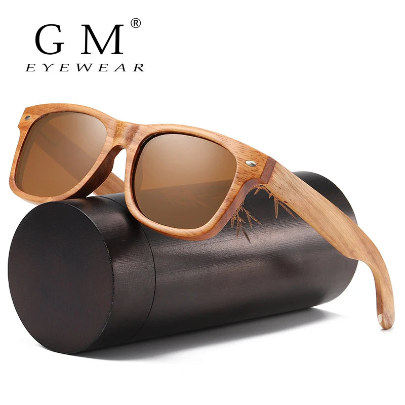 Natural Bamboo And Wooden Sunglasses  Polarized