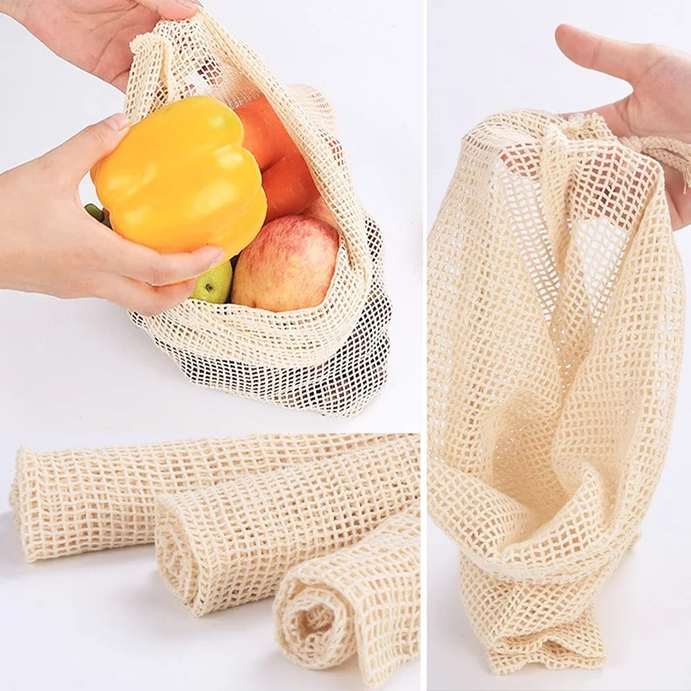 Cotton Mesh Vegetable Bags