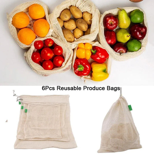 Cotton Mesh Vegetable Bags