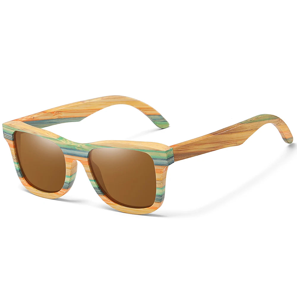 Natural Bamboo And Wooden Sunglasses  Polarized