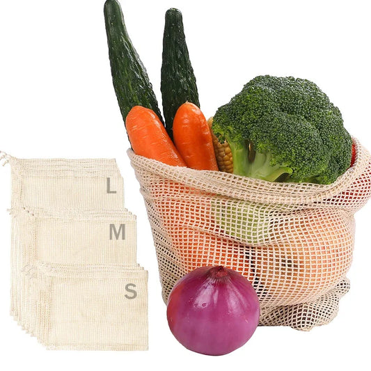 Cotton Mesh Vegetable Bags