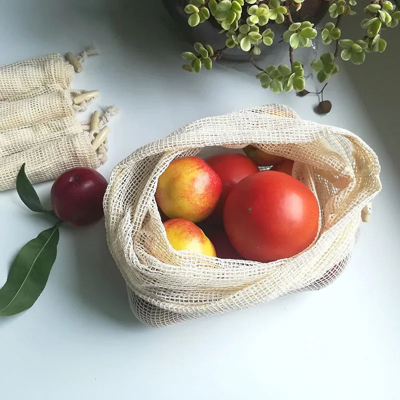 Cotton Mesh Vegetable Bags