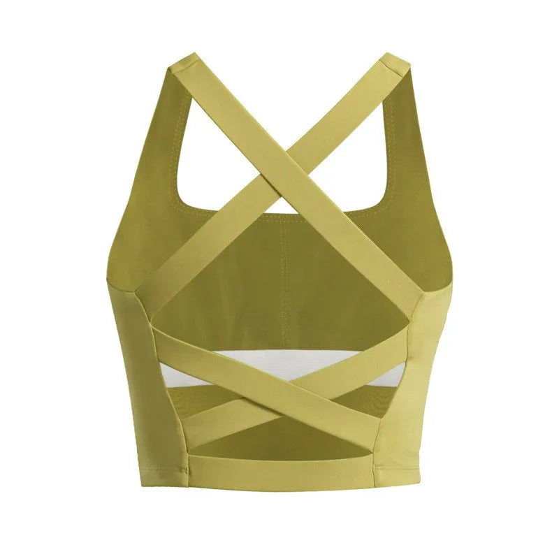 Cross Strap Sports Bra Seamless High Impact