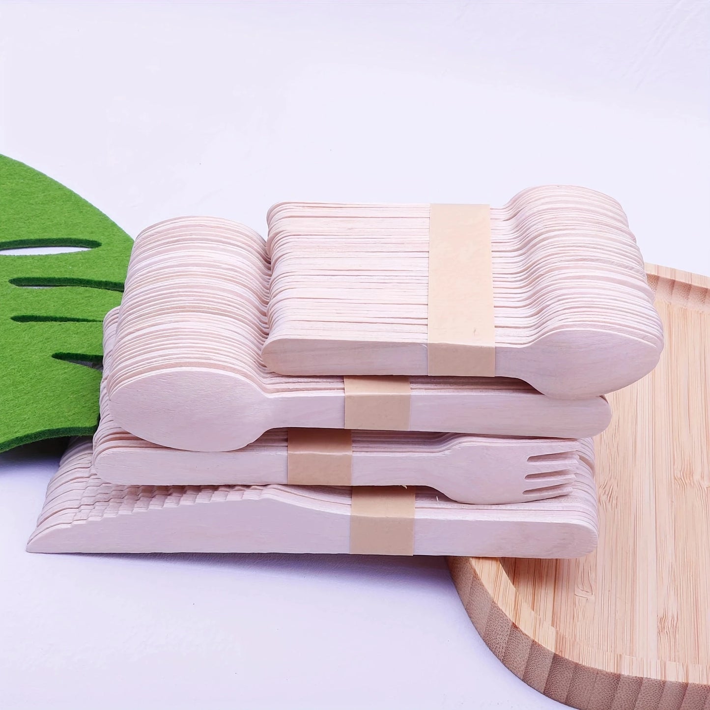 Party Disposable Wooden Tableware Set