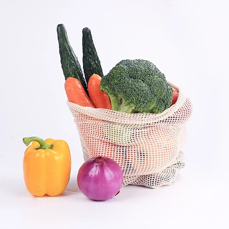 Cotton Mesh Vegetable Bags