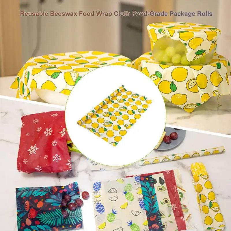 Beeswax Wrap Reusable Natural Food Grade- Organic Cotton