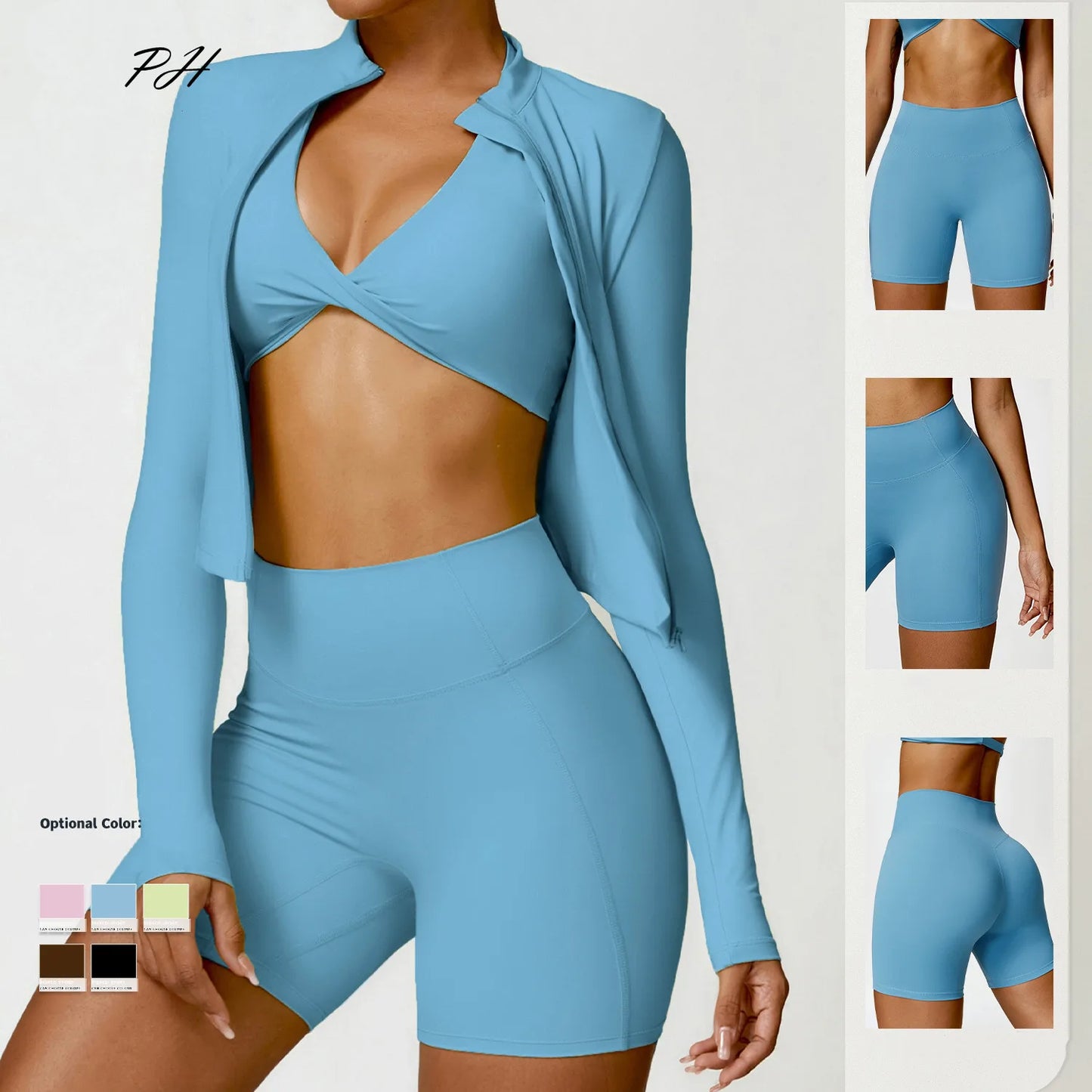 Long Sleeves Sport Yoga Suit