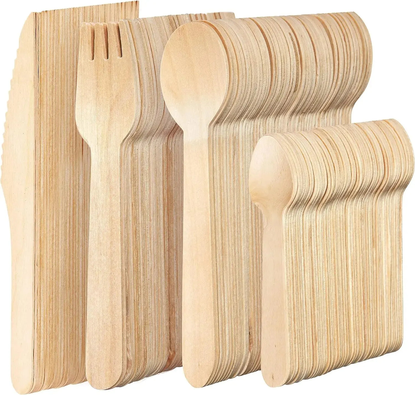 Party Disposable Wooden Tableware Set