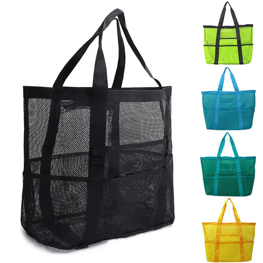Lightweight Beach Bags, Large Capacity, Tote Bag, Sandproof, 8 Pockets