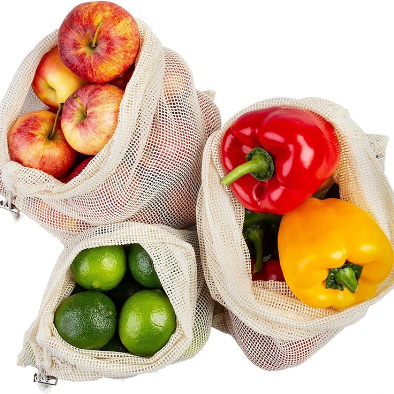 Cotton Mesh Vegetable Bags