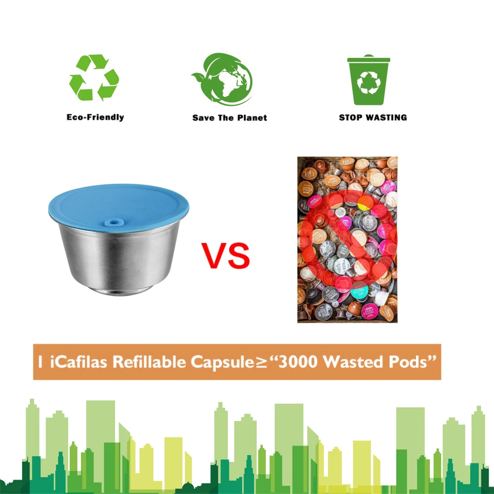 Coffee Filters Cup Refillable Reusable For Nescafe Dolce Gusto Crema