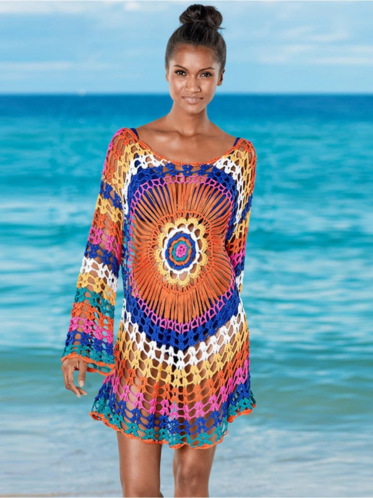 Bikini Cover Up  Knit Long Sleeve